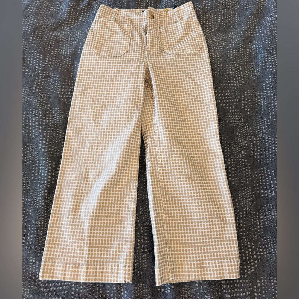 Maeve Gold Polka Dot Pants